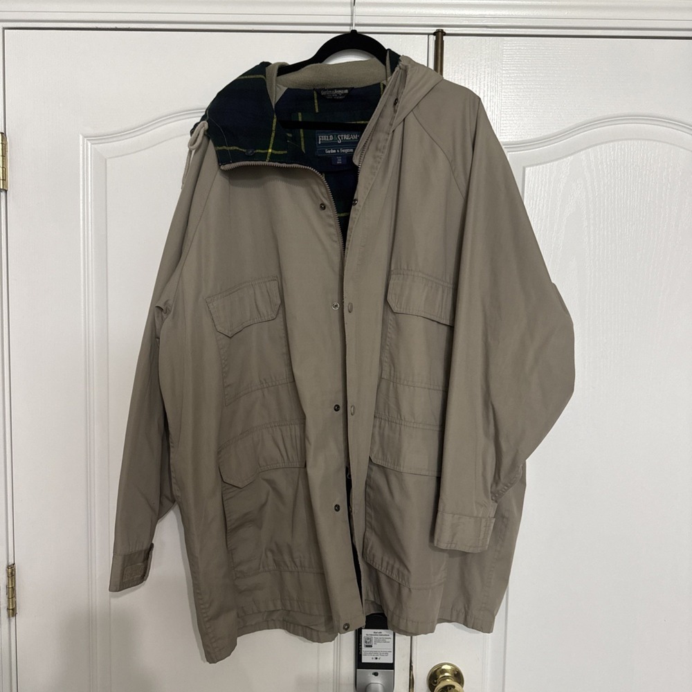 Field & Stream Jacket Men 4X - Big Tan Gordon Ferguson Flannel Lined Chore Coat